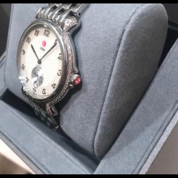 Michele Silver CSX Watch with Diamonds main image 4